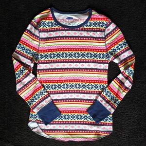 Old Navy Christmas Holiday Thermal Long John Shirt Pajama